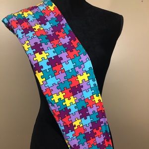 LulaRoe OS puzzle piece leggings